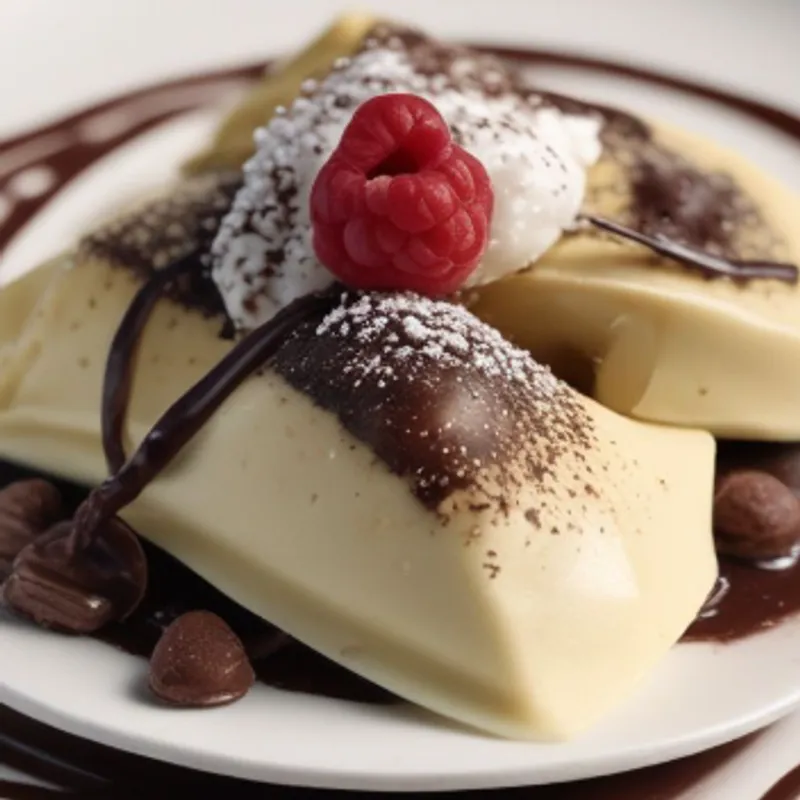 Chocolate Velvet Ravioli with Raspberry Twist image